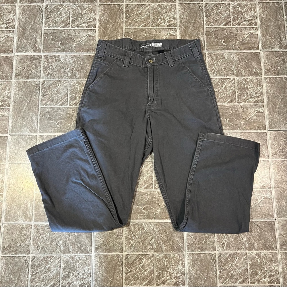 Carhartt Rugged Flex Rigby Dungarees Work Pants for Men, Size 30Wx30L - Gravel